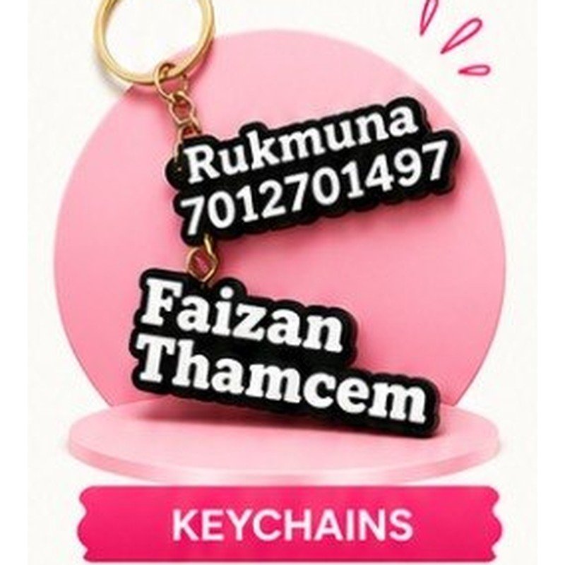Personalized name keychain